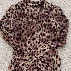Dolce & Gabbana x SKIMS Brown and Black Animal Print Top